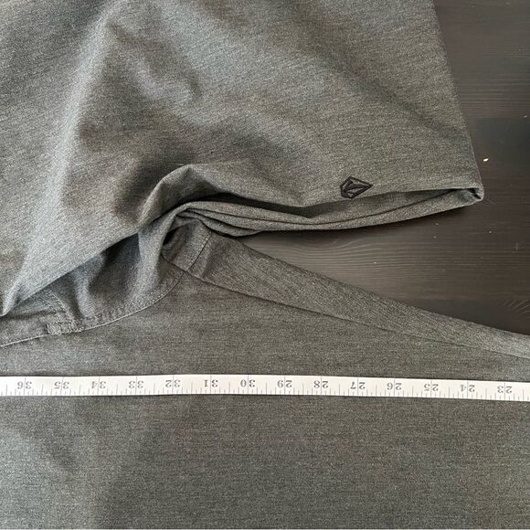 Volcom Pants Mens Size 36 Dark Gray Chino Straight Leg Flat Front Casual - Picture 15 of 16